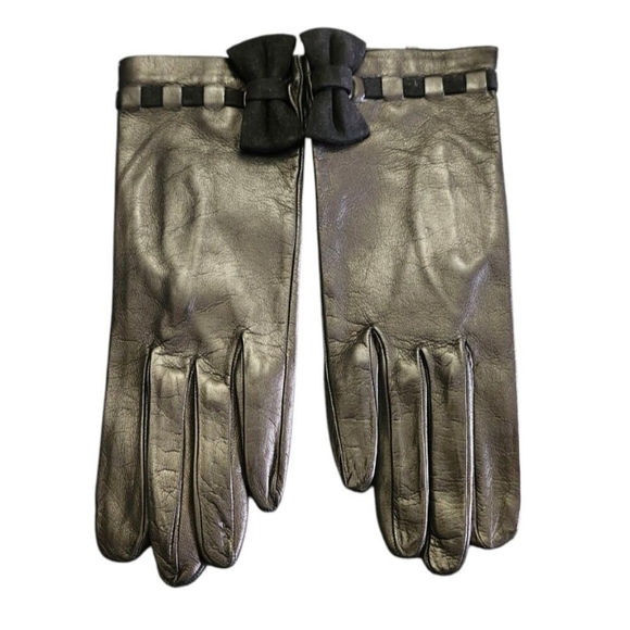 Sermoneta Black Leather Medium Length Gloves Size EU 7.5 /US S NWOT - Picture 2 of 7